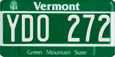 VT license plate YDO272