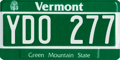 VT license plate YDO277