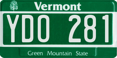VT license plate YDO281