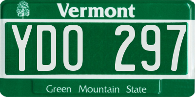 VT license plate YDO297