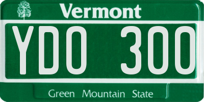VT license plate YDO300