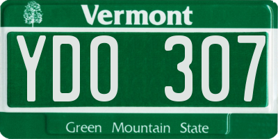 VT license plate YDO307