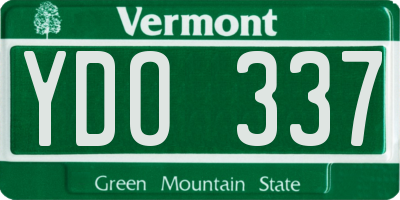 VT license plate YDO337