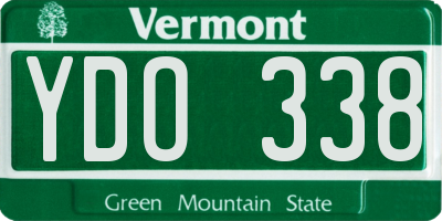 VT license plate YDO338
