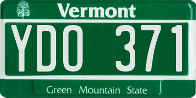 VT license plate YDO371