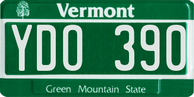 VT license plate YDO390