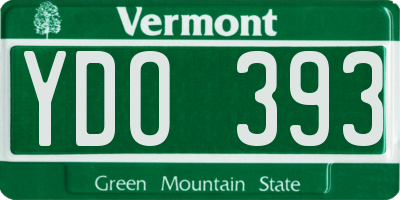 VT license plate YDO393
