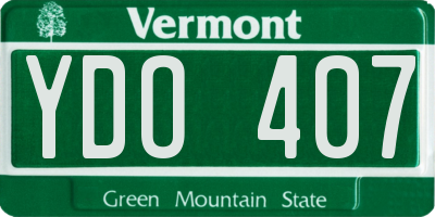 VT license plate YDO407