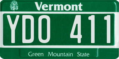 VT license plate YDO411