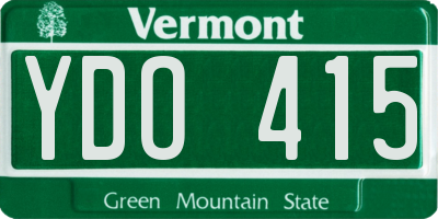 VT license plate YDO415