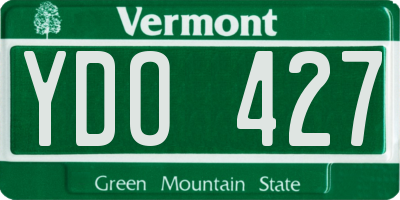 VT license plate YDO427