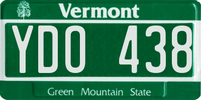 VT license plate YDO438