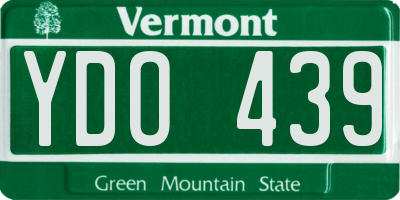 VT license plate YDO439