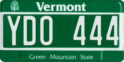 VT license plate YDO444