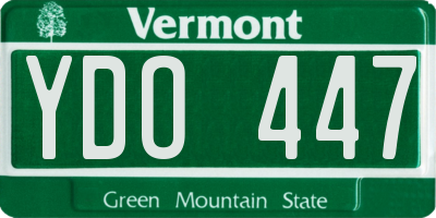 VT license plate YDO447