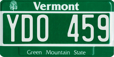 VT license plate YDO459