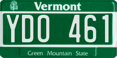 VT license plate YDO461