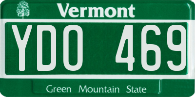 VT license plate YDO469