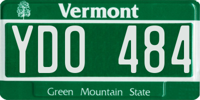 VT license plate YDO484
