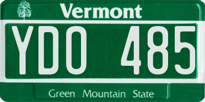 VT license plate YDO485
