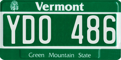VT license plate YDO486