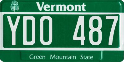 VT license plate YDO487