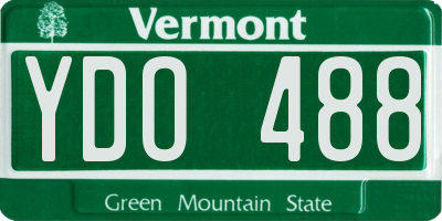 VT license plate YDO488