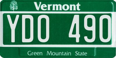 VT license plate YDO490
