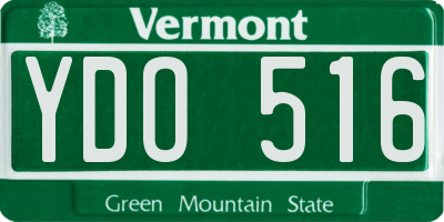 VT license plate YDO516