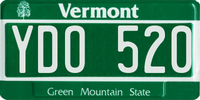 VT license plate YDO520