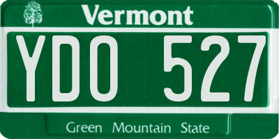 VT license plate YDO527