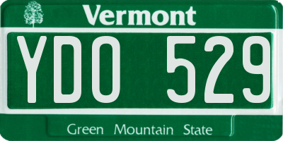 VT license plate YDO529