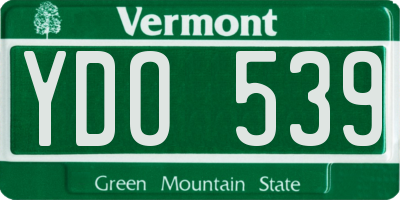 VT license plate YDO539