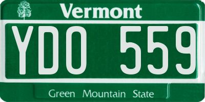 VT license plate YDO559