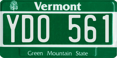VT license plate YDO561