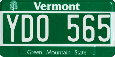 VT license plate YDO565