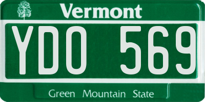 VT license plate YDO569