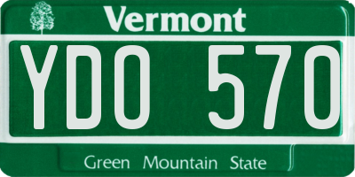 VT license plate YDO570