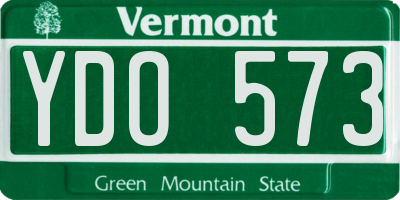 VT license plate YDO573