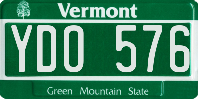 VT license plate YDO576