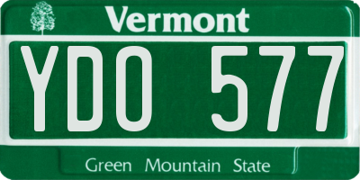 VT license plate YDO577