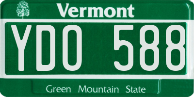 VT license plate YDO588
