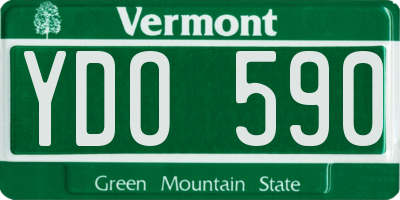 VT license plate YDO590