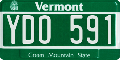 VT license plate YDO591