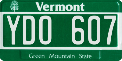 VT license plate YDO607