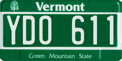 VT license plate YDO611