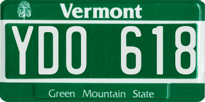 VT license plate YDO618