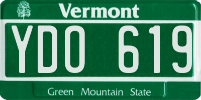 VT license plate YDO619