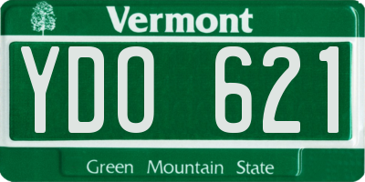 VT license plate YDO621