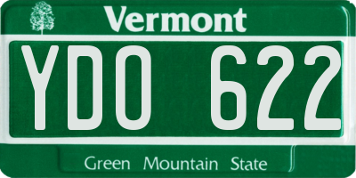 VT license plate YDO622